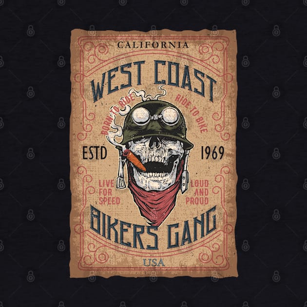 West coast biker gang by Teefold